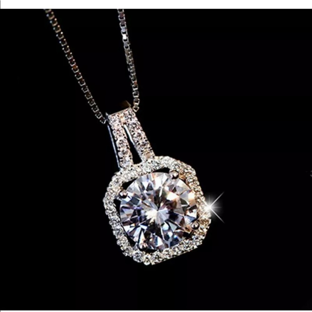 Pendant Chain Statement Choker diamond necklace - Picture 3 of 10